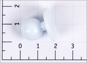 Пукля пластик 10мм цв белый (уп 500 шт) П-10 ПП1