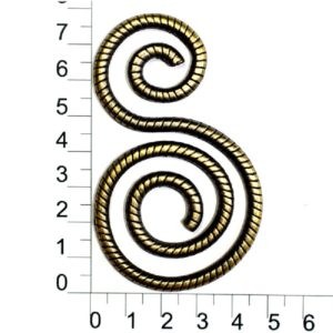 5688К антик пряжка металлическая Декор - спираль 78мм0